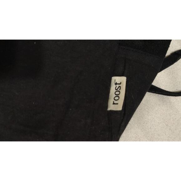 Black Suede Crossbody Envelope Handbag Tassel Magnetic Closure Fold OverTop - Picture 8 of 9